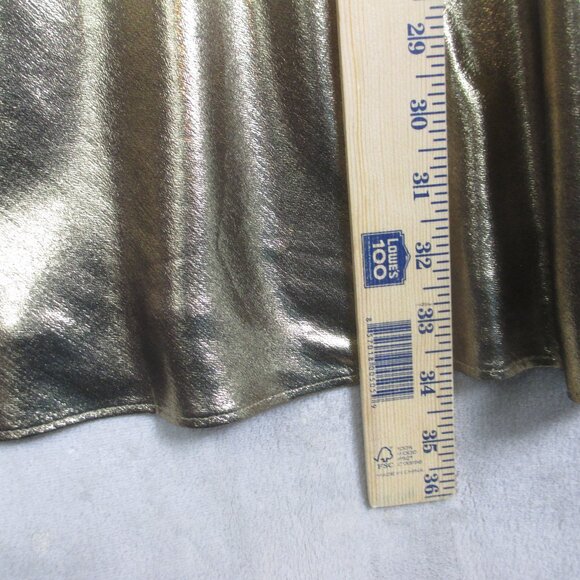 NWT J.Crew Gwyneth Slip Skirt – Gold Lamé Midi Bias Cut Satin Look Size XL - Picture 12 of 13